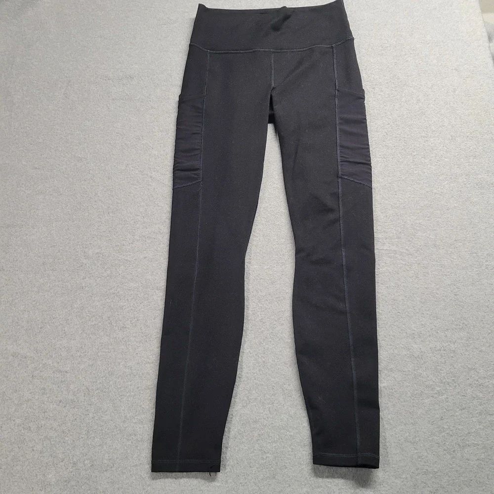 Fabletics PowerHold High‎ Waisted Mesh Pocket Leggings Black Womens Small 7/8
